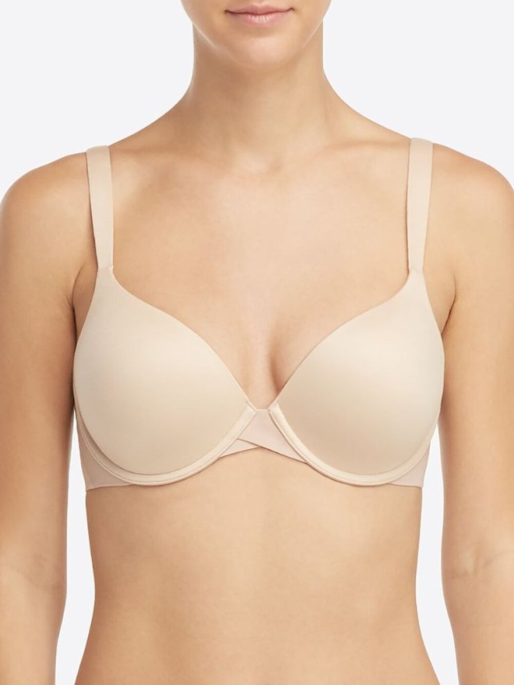 Spanx Pillow Cup Padded Smoothing Underwire Full Coverage Bra 38DDD Beige